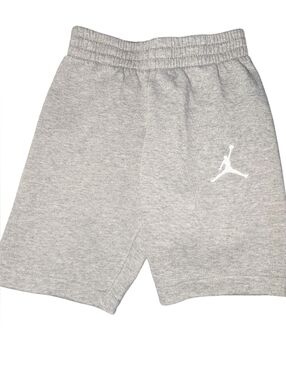 Jordan Gray Boys' Jumpman Logo Shorts - Gray & White